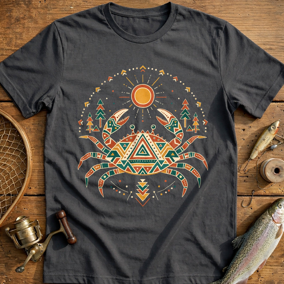 Crab Spirit Rising Fishing T-Shirt US product image 4