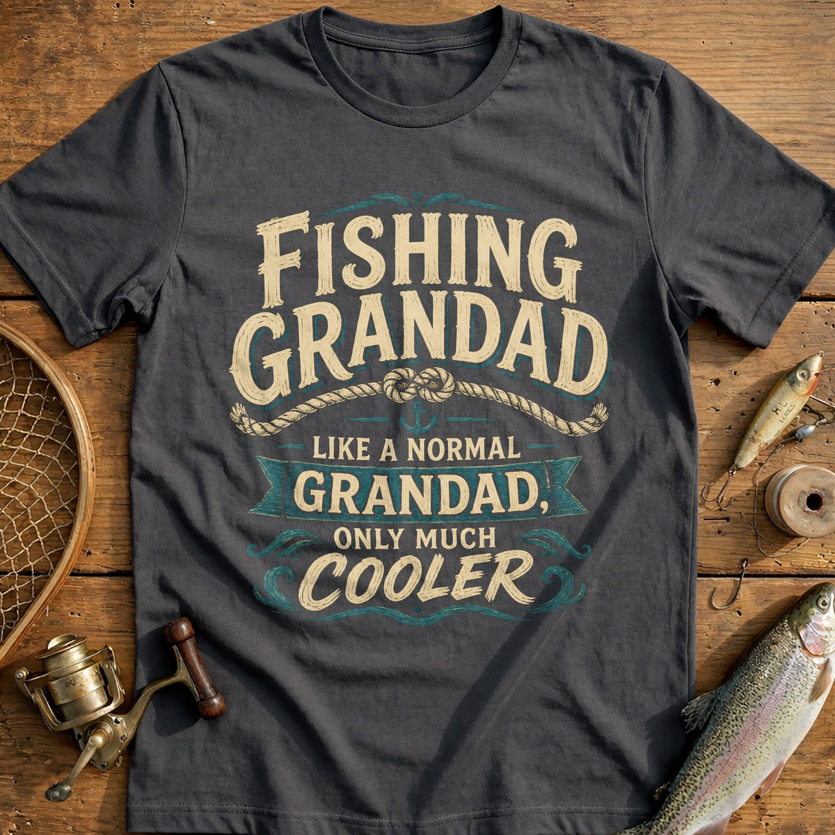 Fishing Grandad Cooler T-Shirt EU product image 4