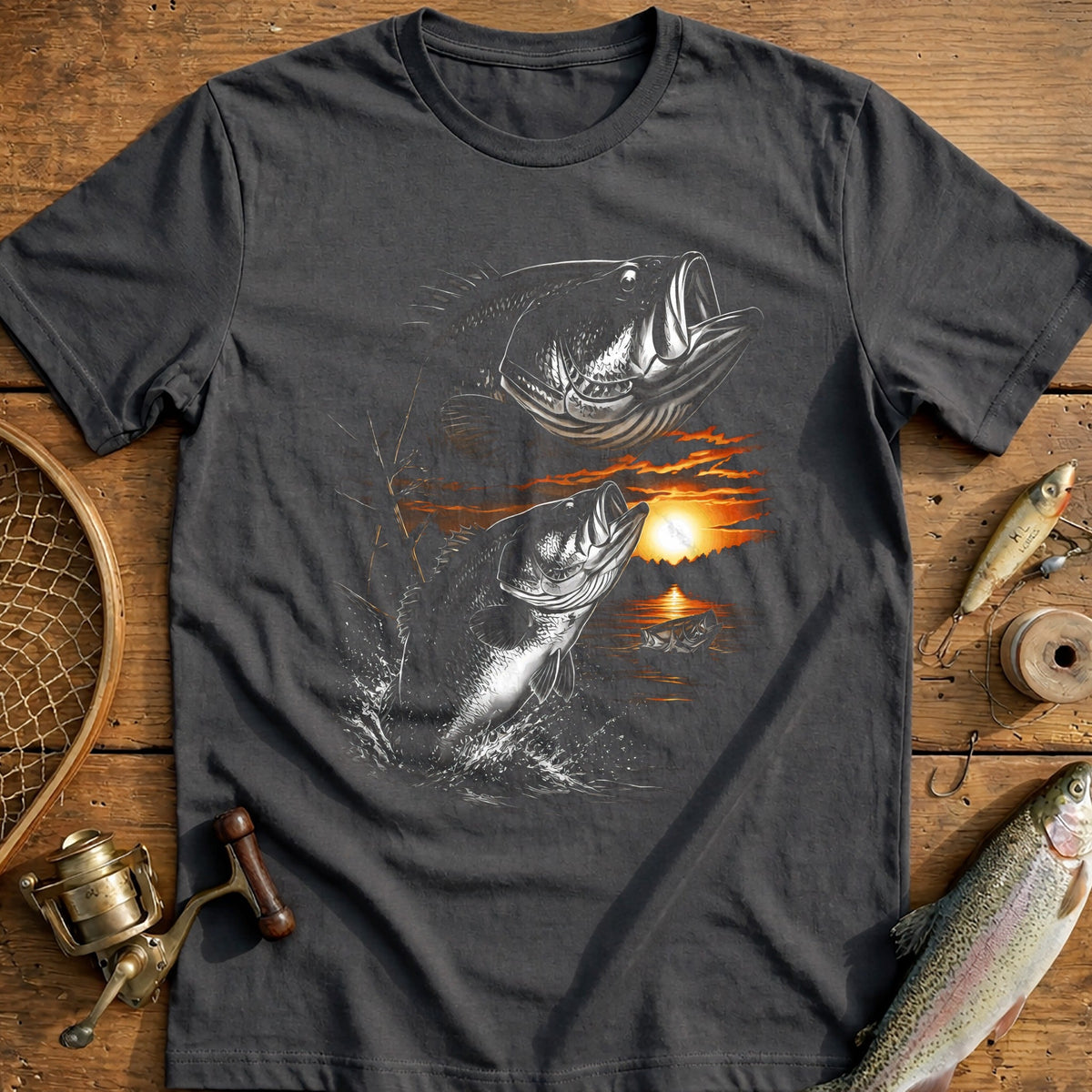 Golden Hour Bass Fishing T-Shirt US product image 1