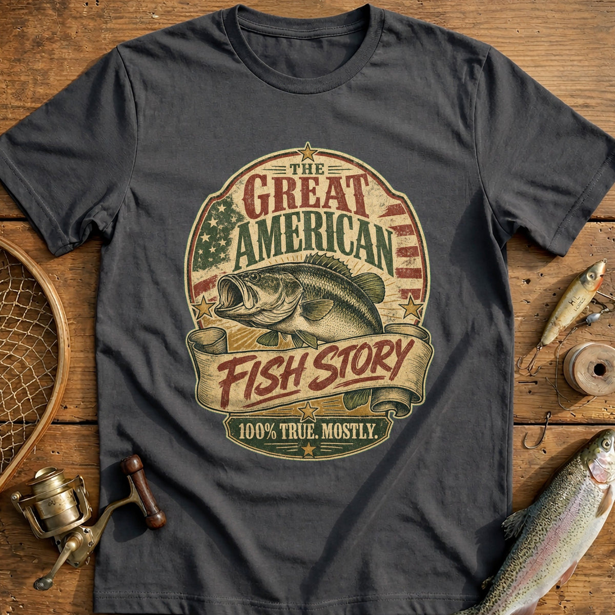 Great American Fish Story Fishing T-Shirt product image 3