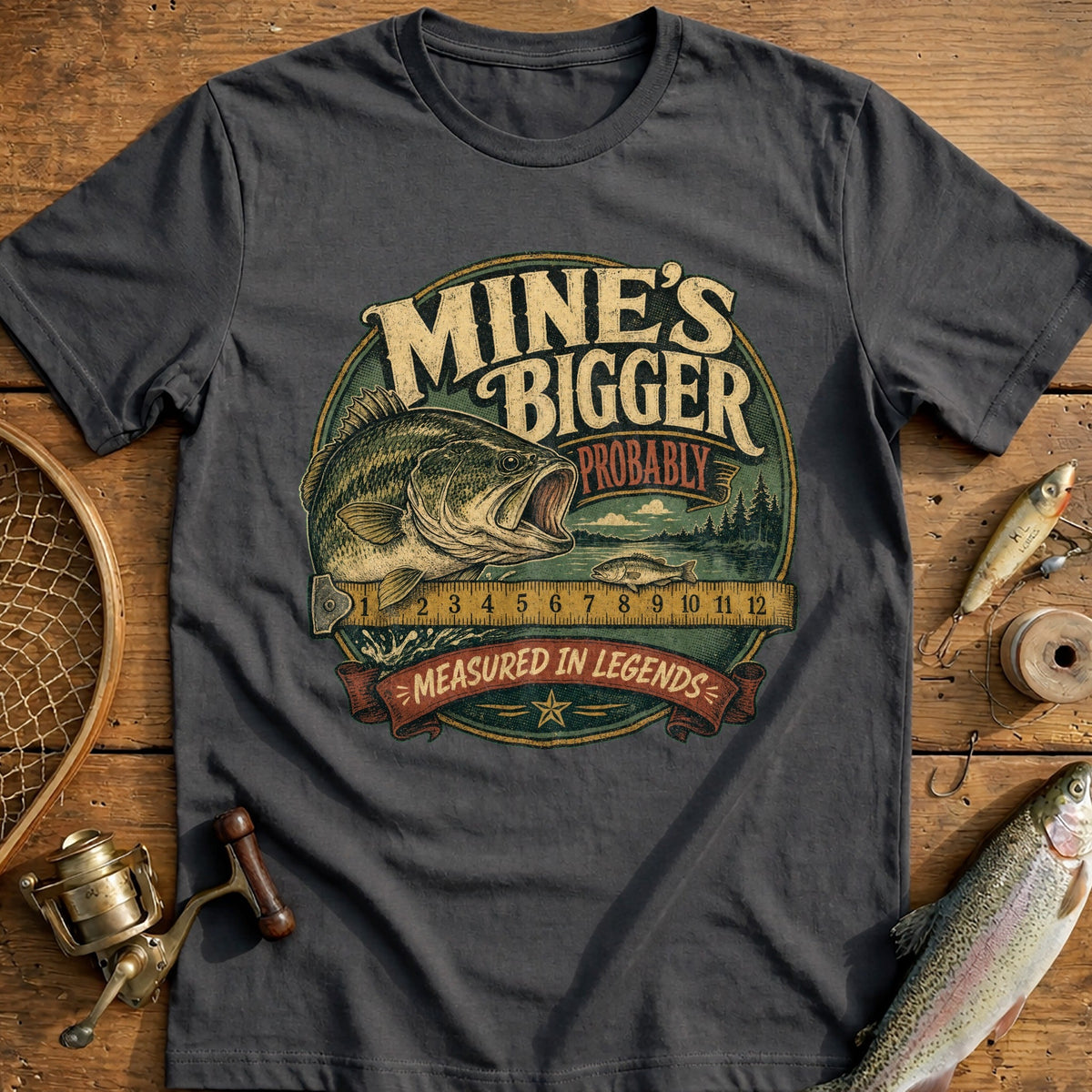 Measured in Legends Fishing T-Shirt product image 3