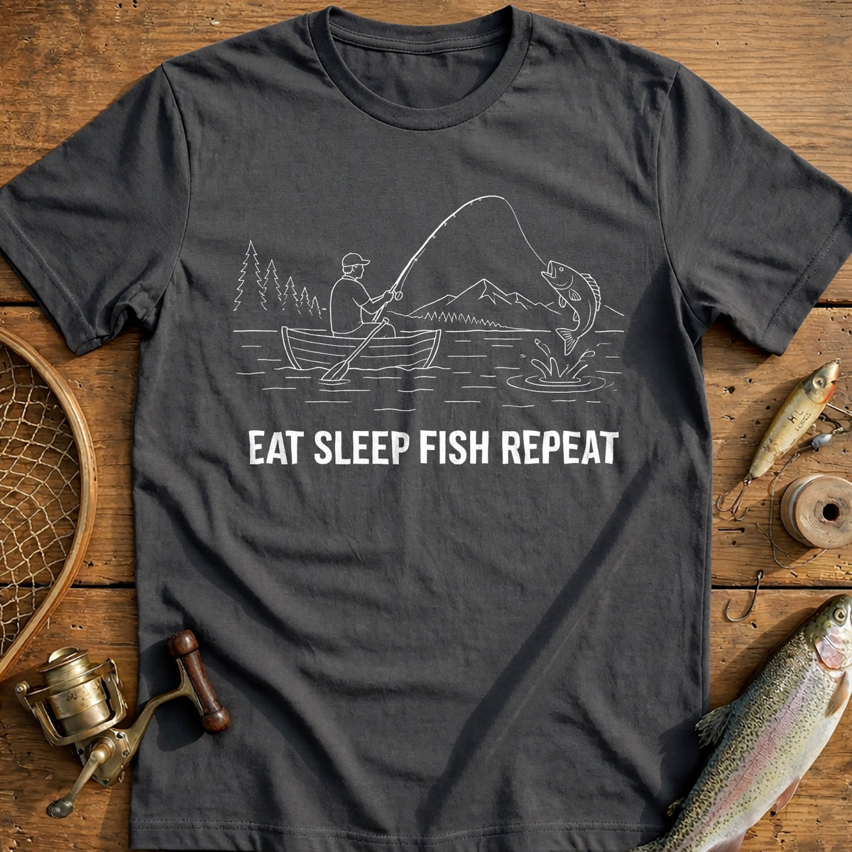 Repeat Cast, Win Fishing T-Shirt AU product image 1