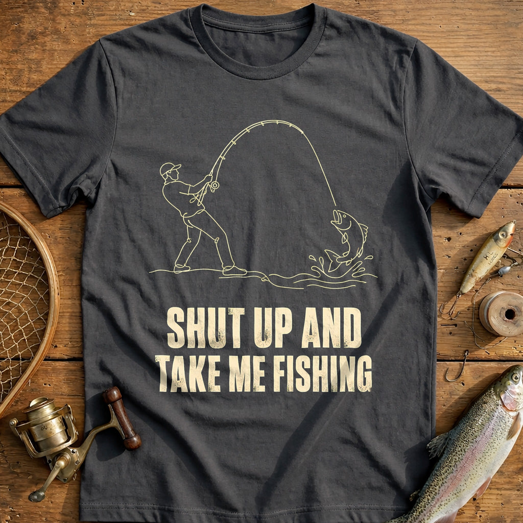 Shut Up & Fish Fishing T-Shirt product image 3