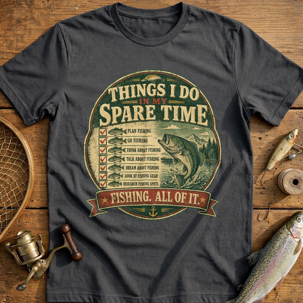 Things I Do Spare Time Fishing T-Shirt AU product image 3