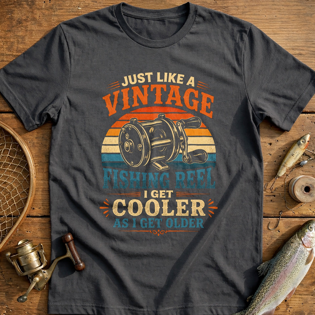 Vintage Reel, Cooler Fishing T-Shirt AU product image 3