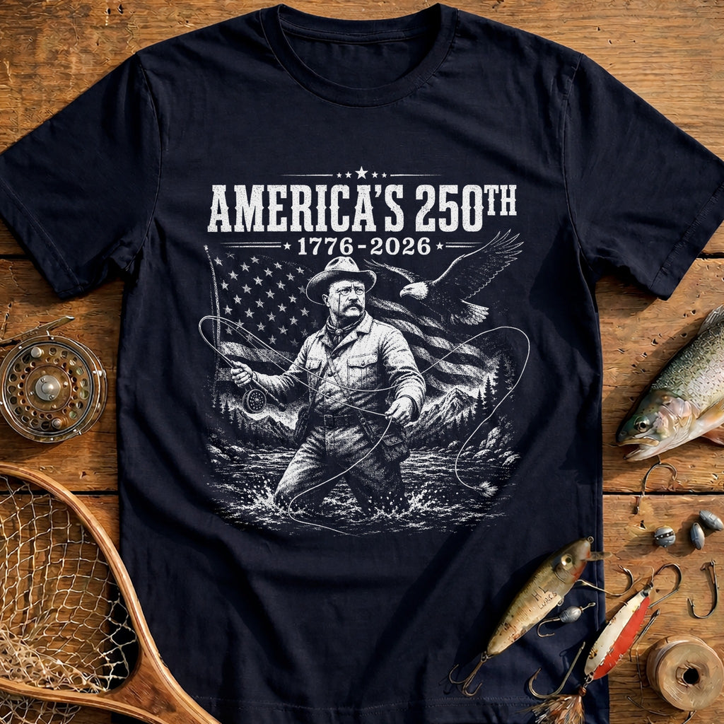 250th Anniversary Cast Fishing T-Shirt AU product image 2