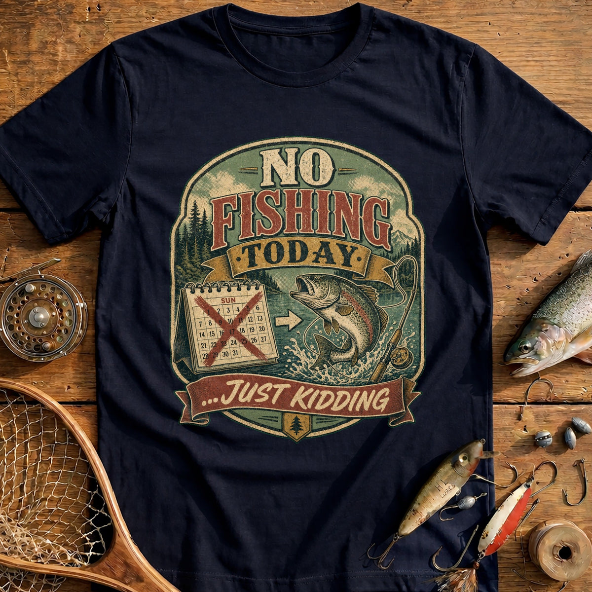 Just Kidding Fishing T-Shirt US product image 2