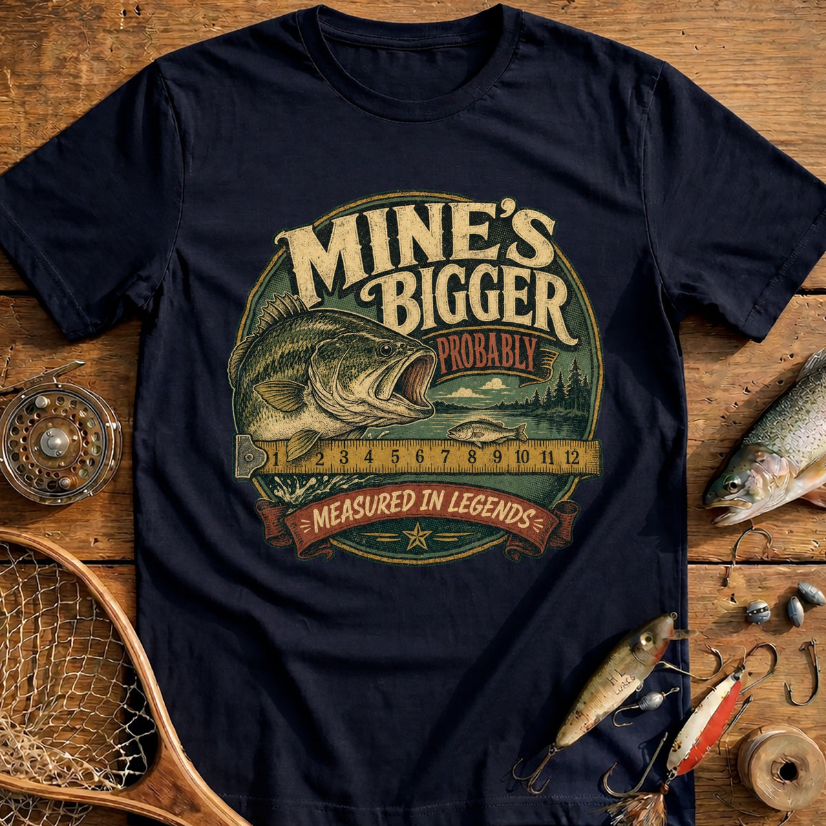 Measured in Legends Fishing T-Shirt product image 2