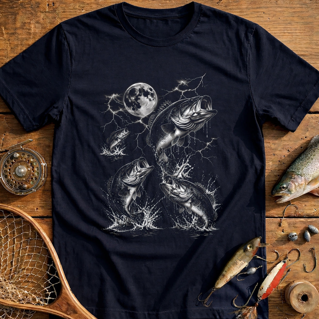 Moon Over Bass Fishing T-Shirt AU product image 2