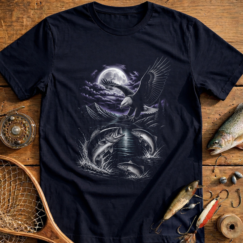 Moon Rise, Fish Fishing T-Shirt EU product image 1