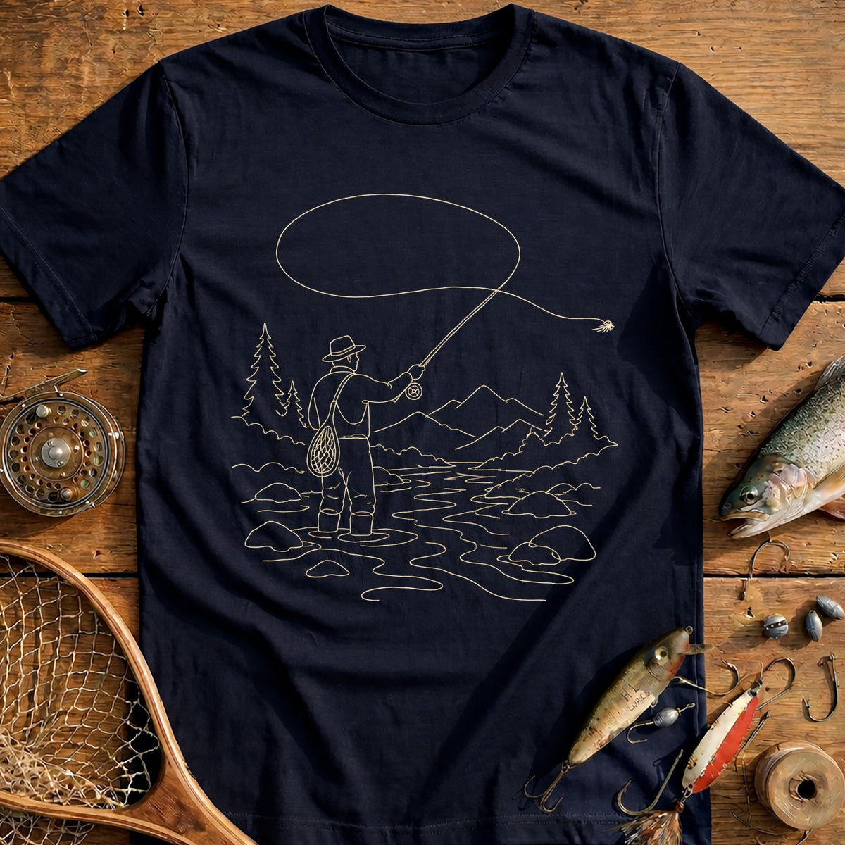 Stream Cast Dream Fishing T-Shirt product image 2