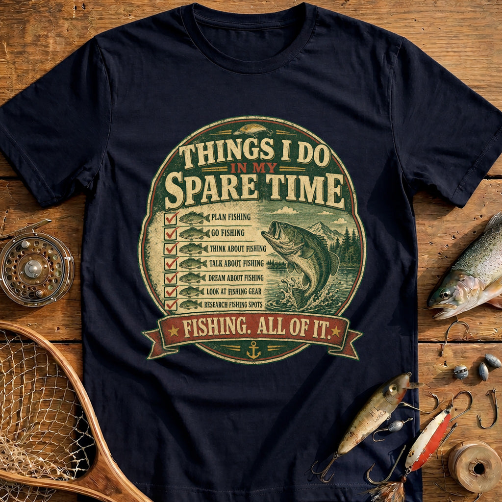 Things I Do Spare Time Fishing T-Shirt AU product image 2