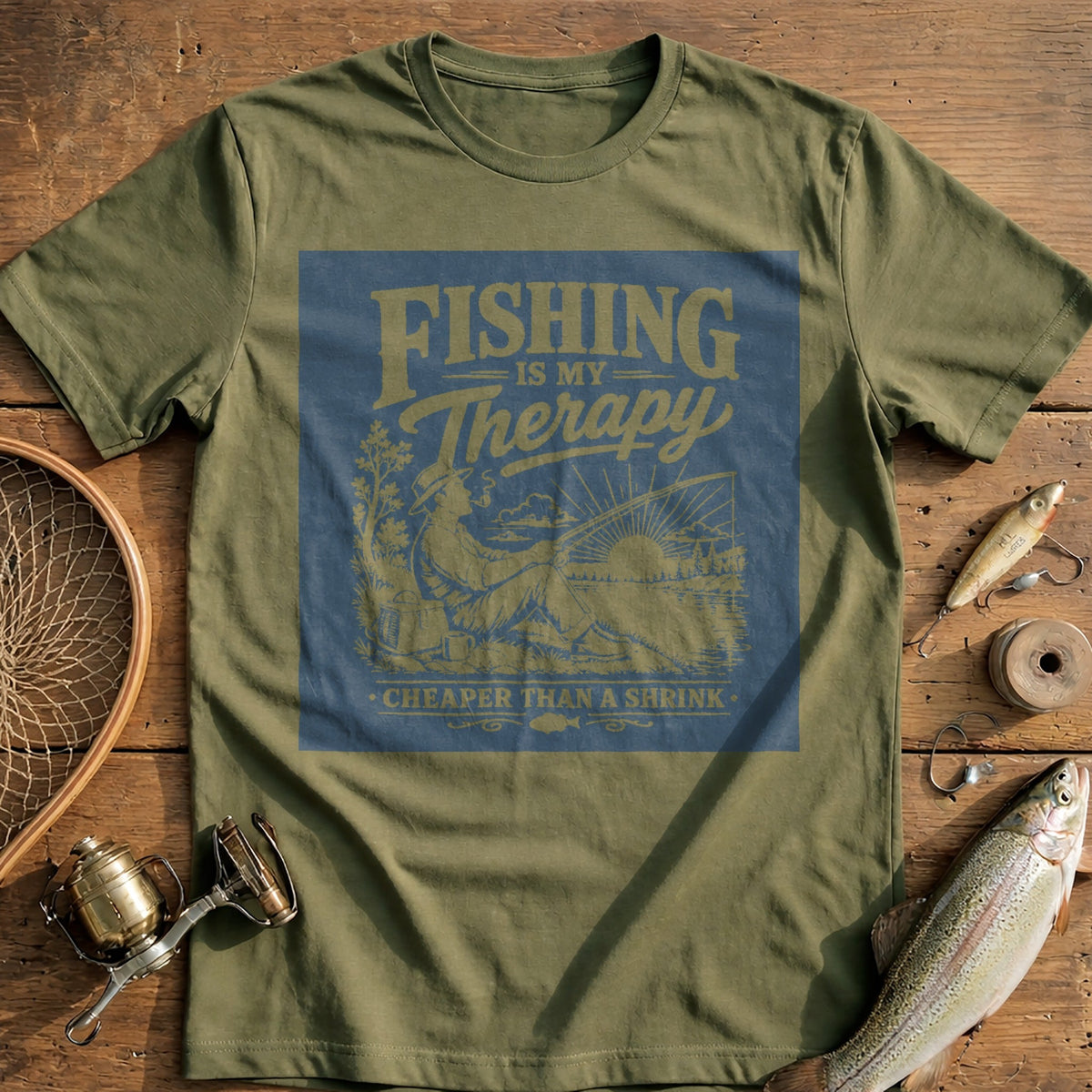 Cheaper Than a Shrink Fishing T-Shirt product image 1