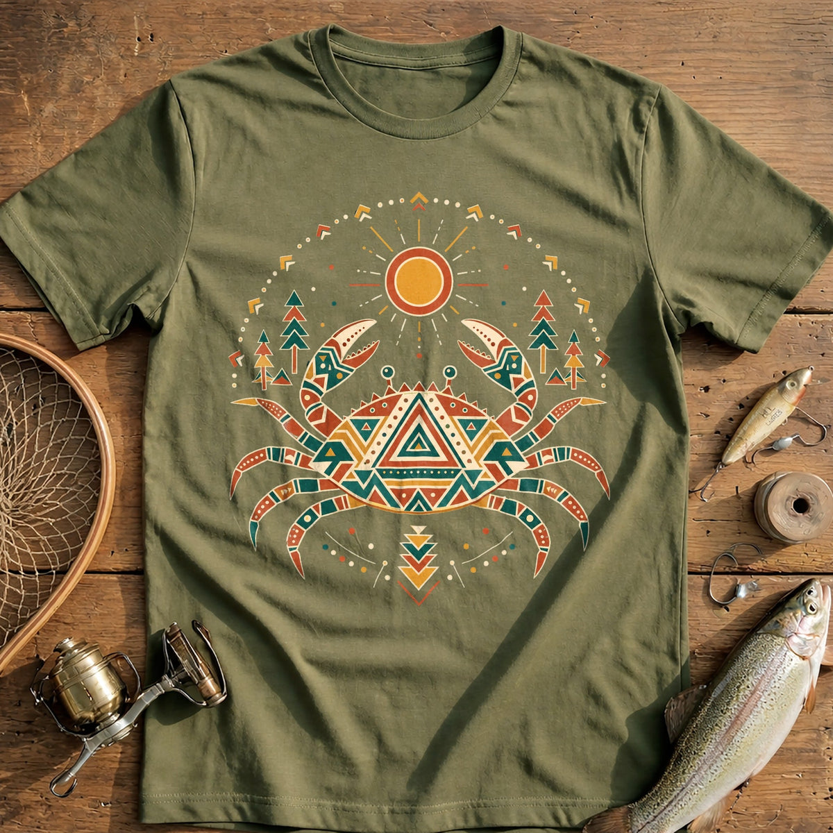 Crab Spirit Rising Fishing T-Shirt US product image 1