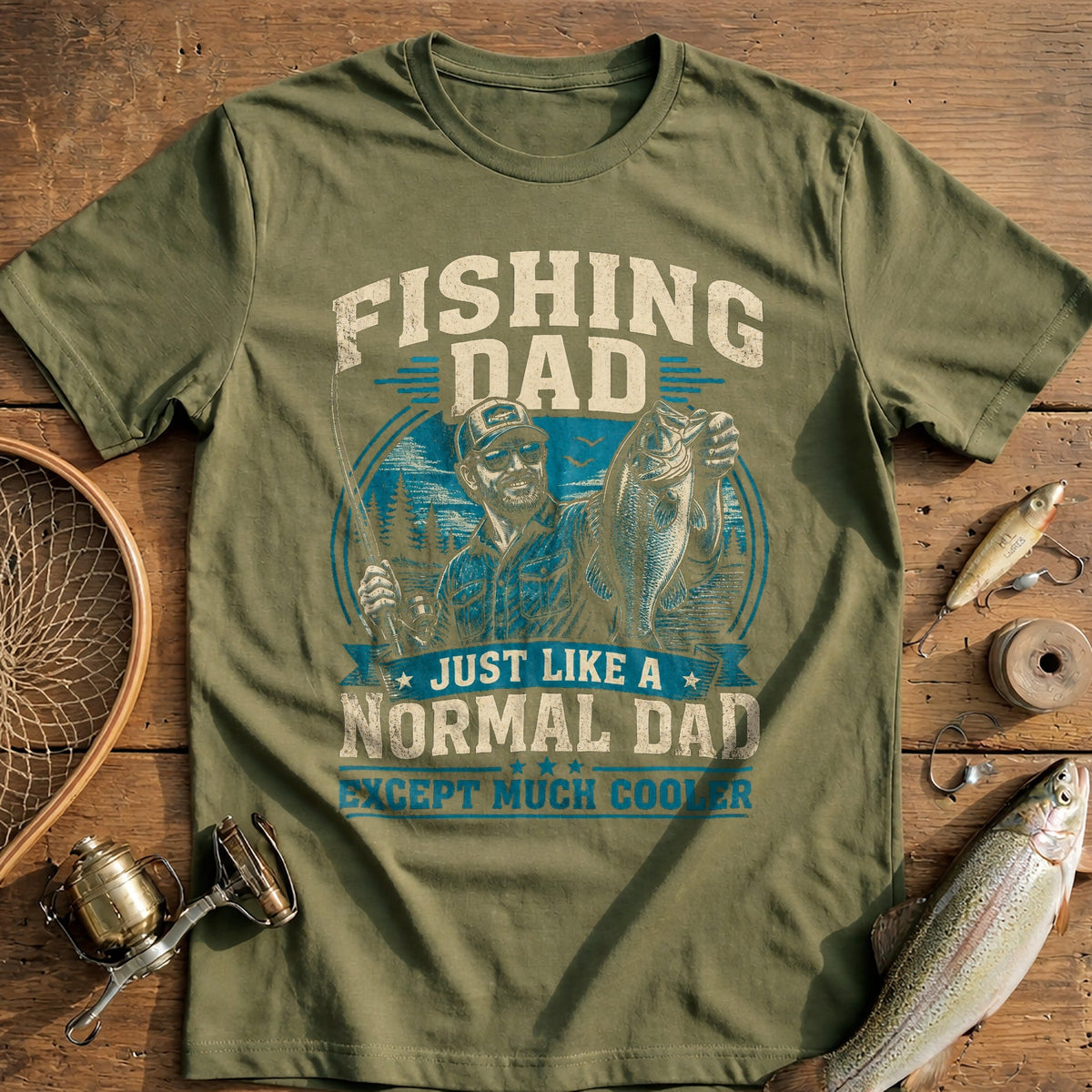 Fishing Dad Cooler T-Shirt US product image 4
