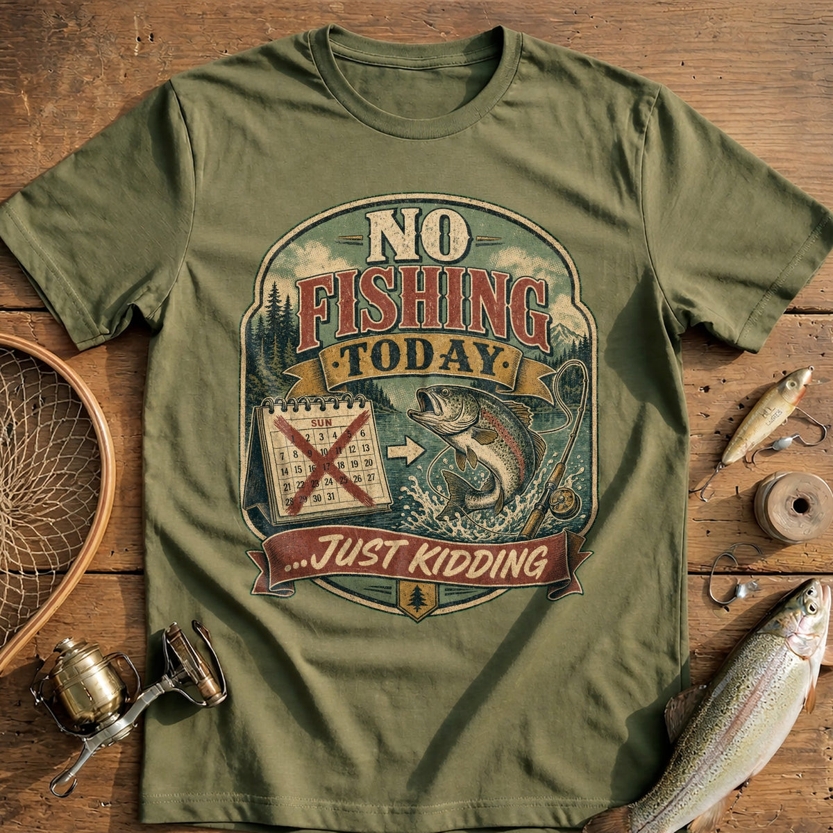 Just Kidding Fishing T-Shirt US product image 4