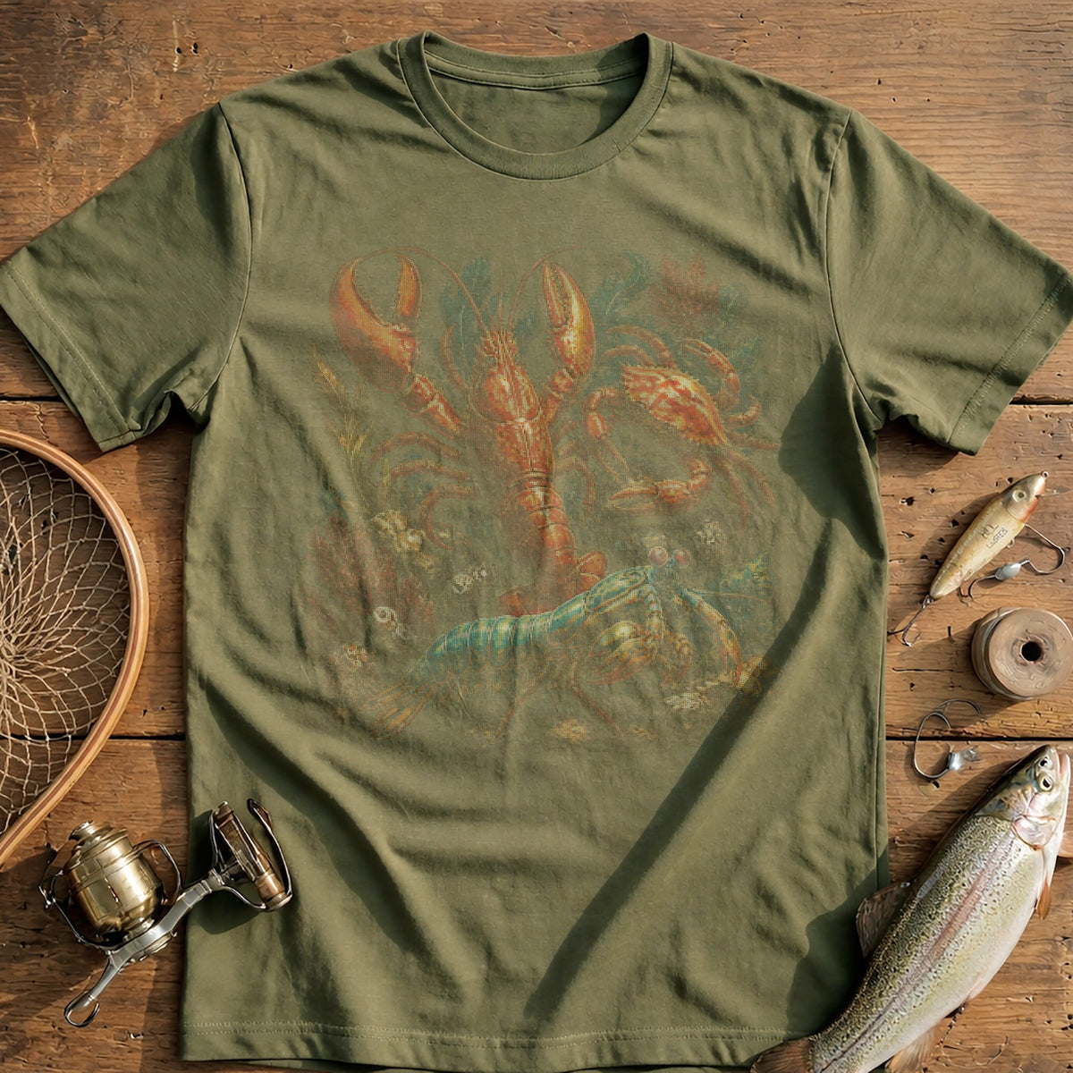 Lobster & Crab Catch Fishing T-Shirt US product image 4