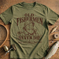 Old Fishermen Never Die Fishing T-Shirt EU product image 1