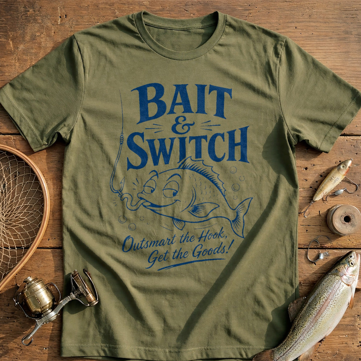 Outsmart the Hook Fishing T-Shirt product image 4
