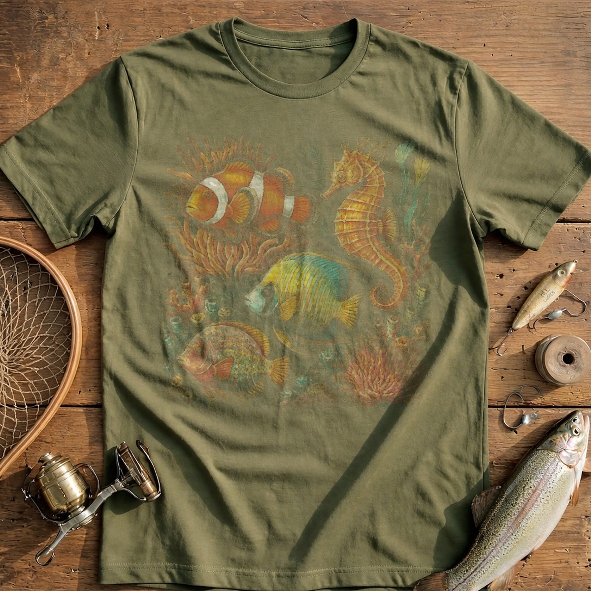 Reef Life Gathering Fishing T-Shirt AU product image 4