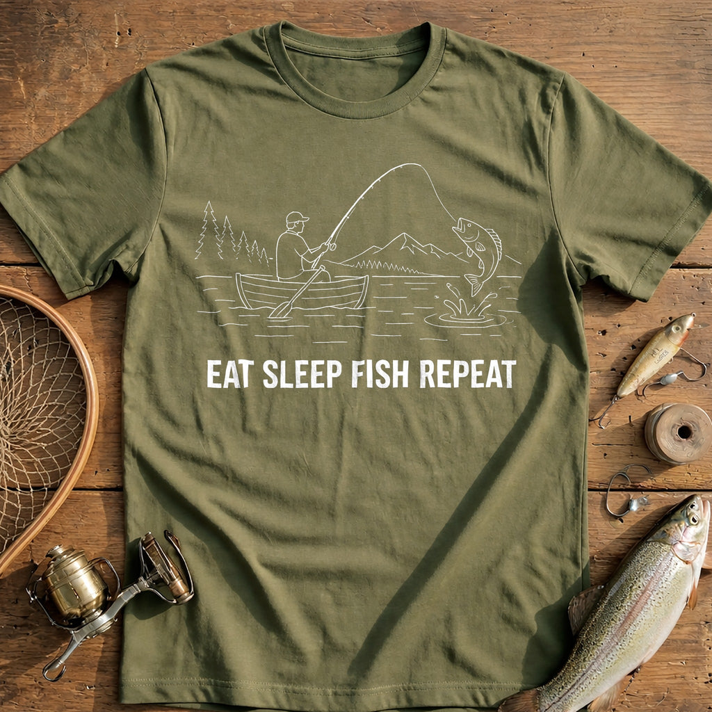 Repeat Cast, Win Fishing T-Shirt AU product image 4
