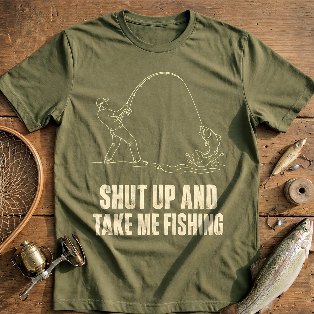 Shut Up & Fish Fishing T-Shirt product image 4