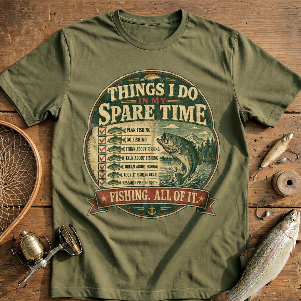 Things I Do Spare Time Fishing T-Shirt AU product image 4