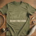 Wishin I Was Fishin Fishing T-Shirt AU product image 1