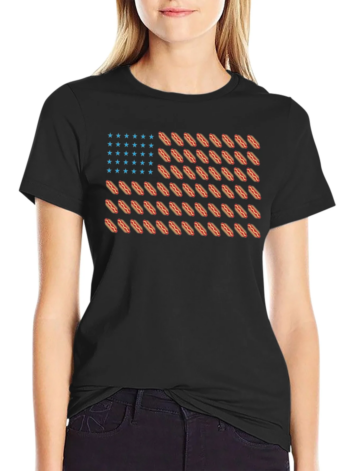 Hot Dog Flag Graphic T-Shirt product image 2