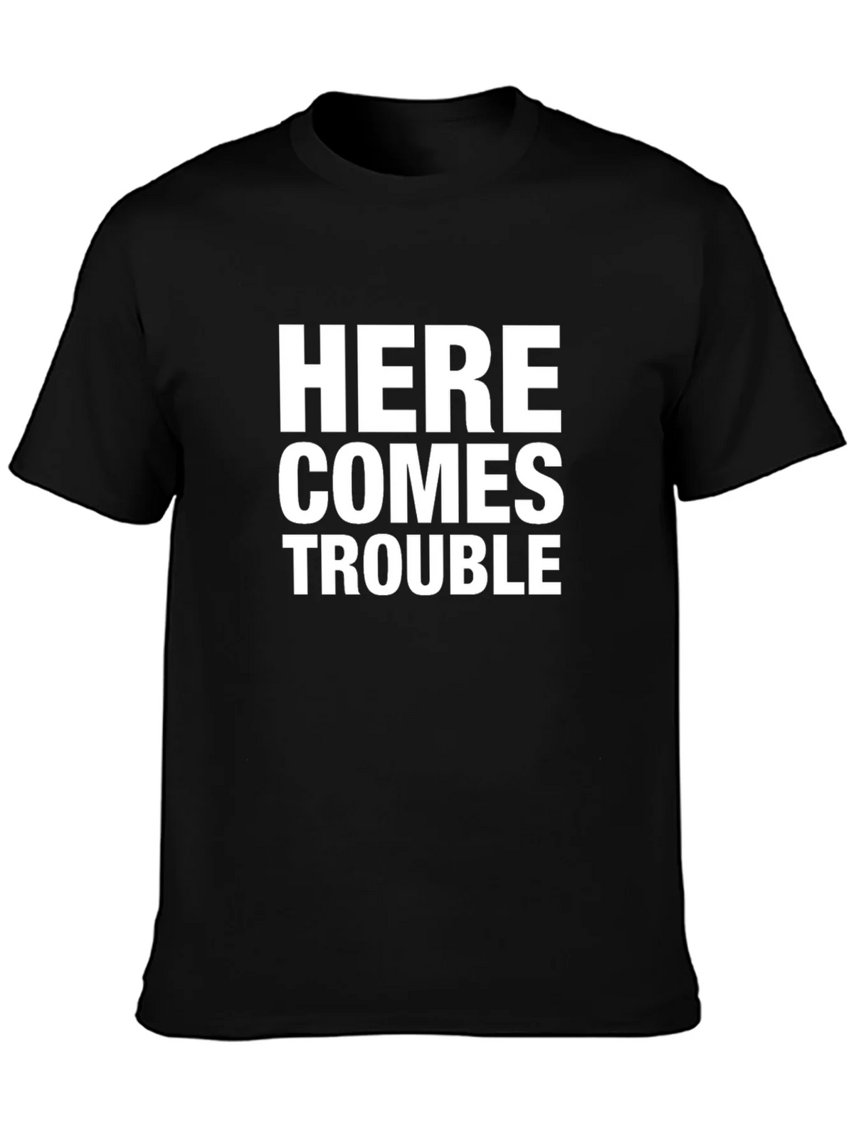 Here Comes Trouble Black Graphic Tee product image 3
