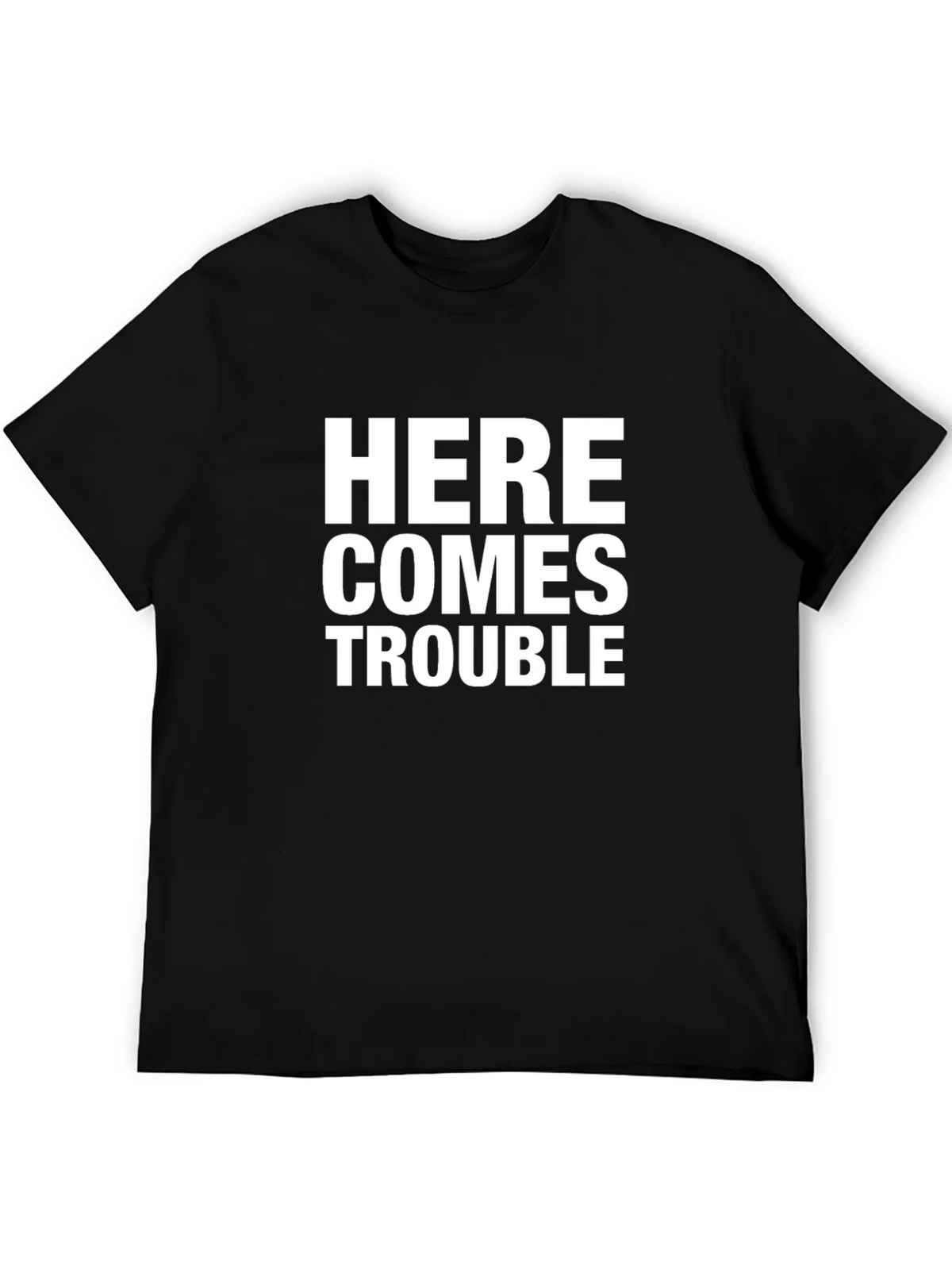Here Comes Trouble Black Graphic Tee product image 5