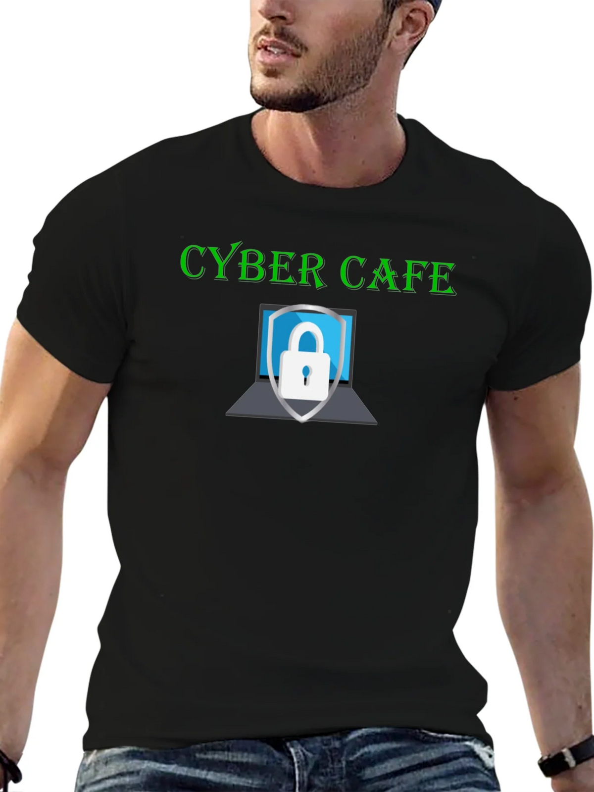 Cyber Cafe Security T-Shirt - Stylish Protection product image 4