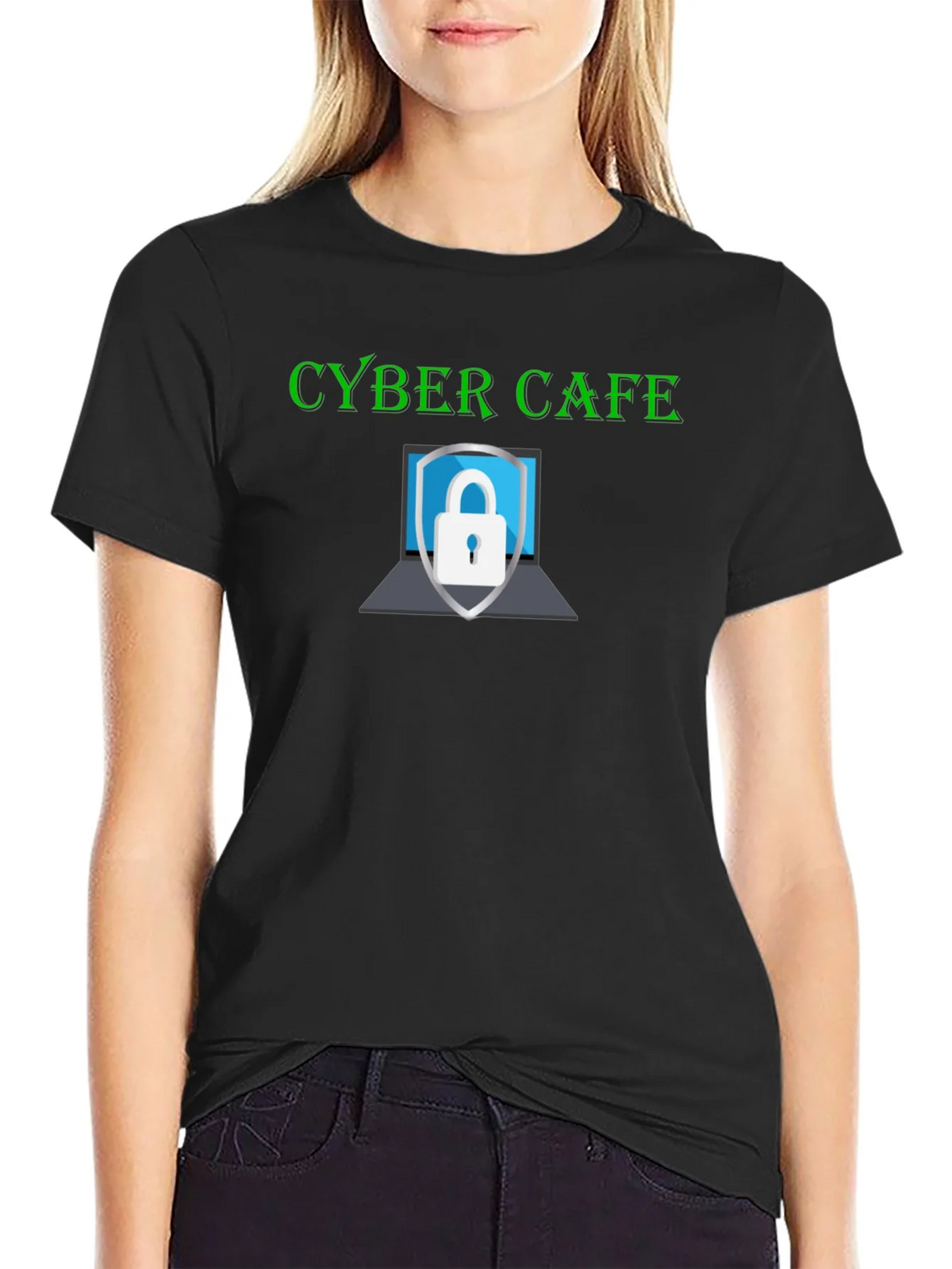 Cyber Cafe Security T-Shirt - Stylish Protection product image 2