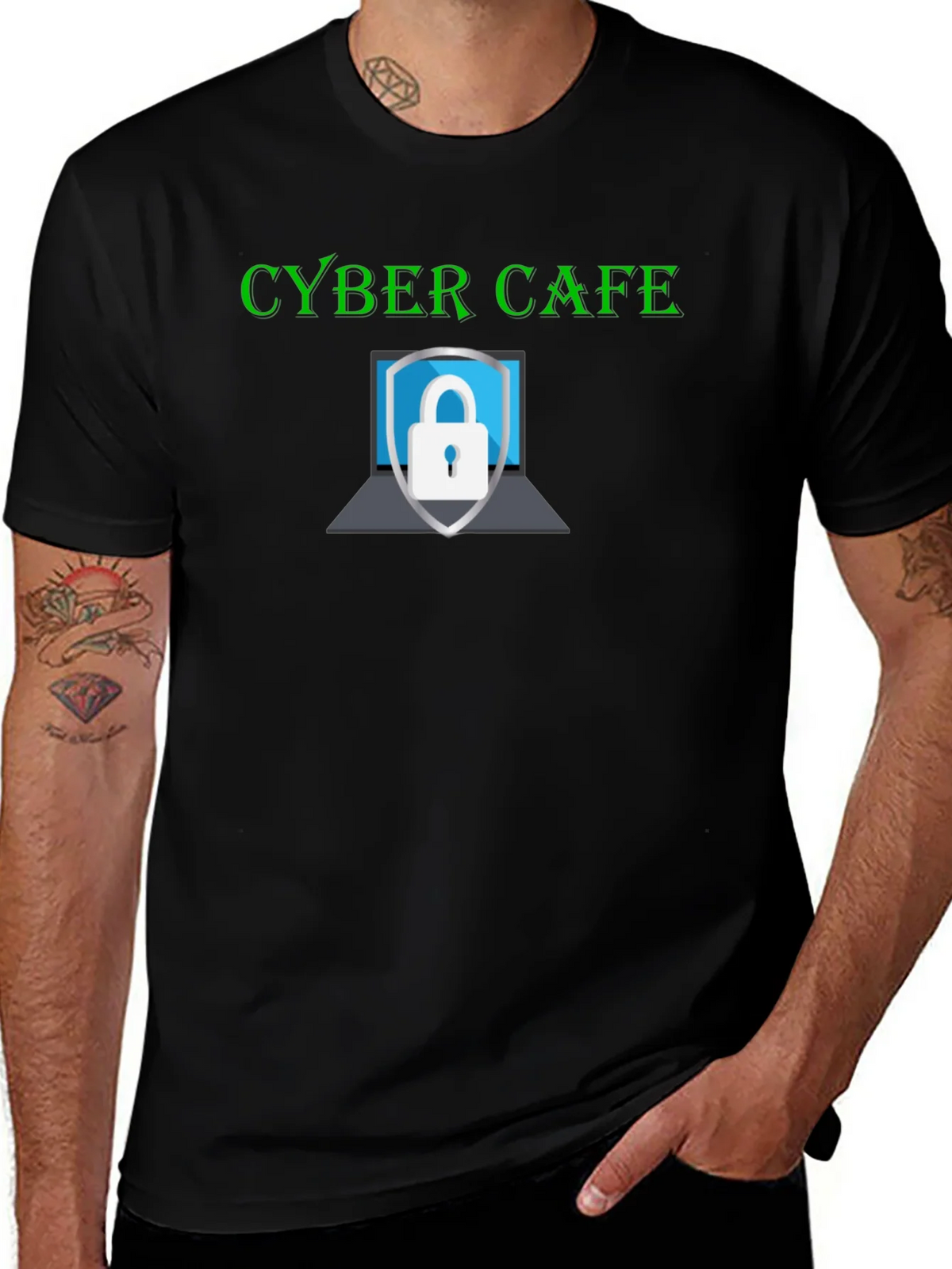 Cyber Cafe Security T-Shirt - Stylish Protection product image 1