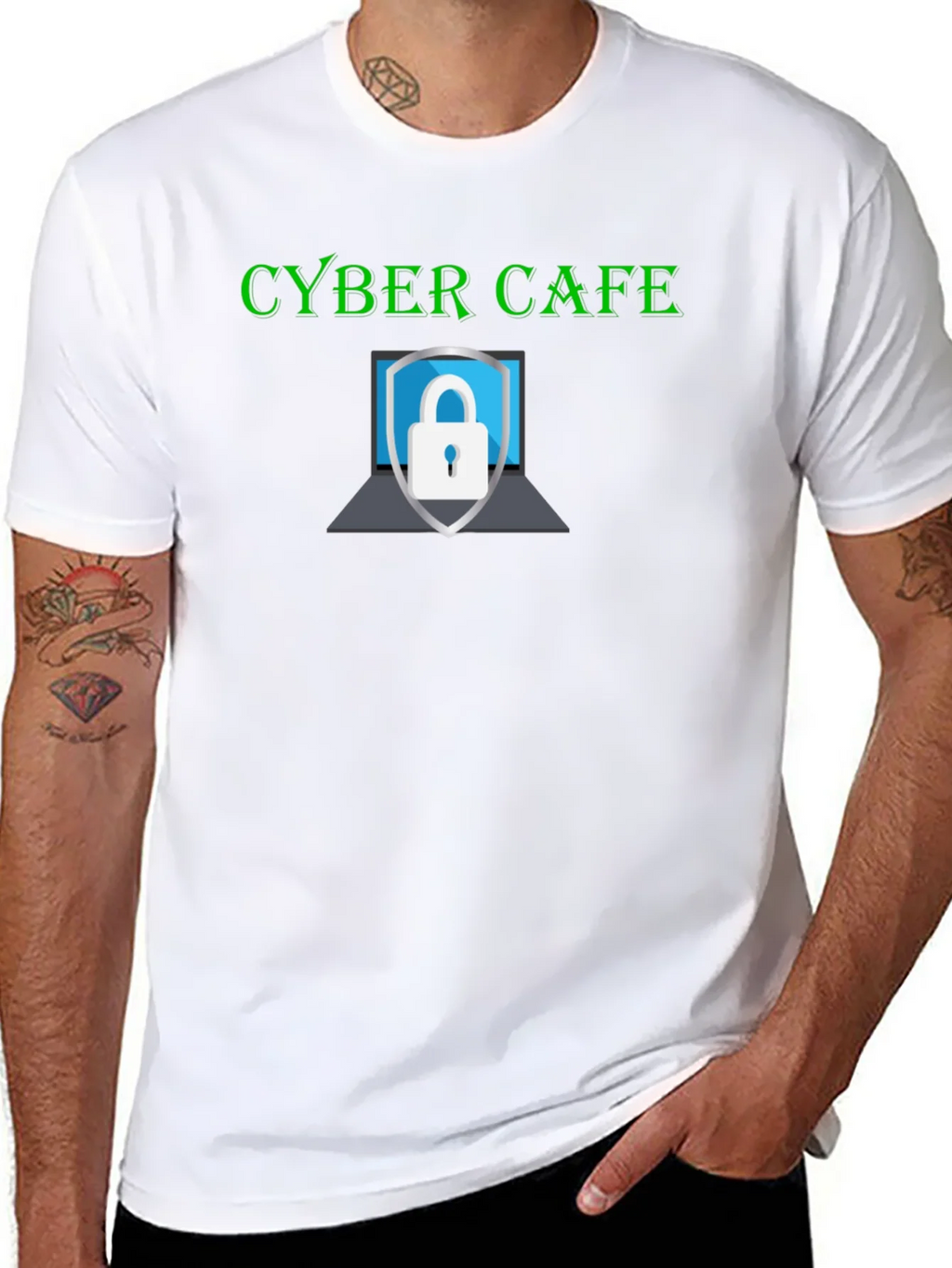 Cyber Cafe Security T-Shirt - Stylish Protection product image 5