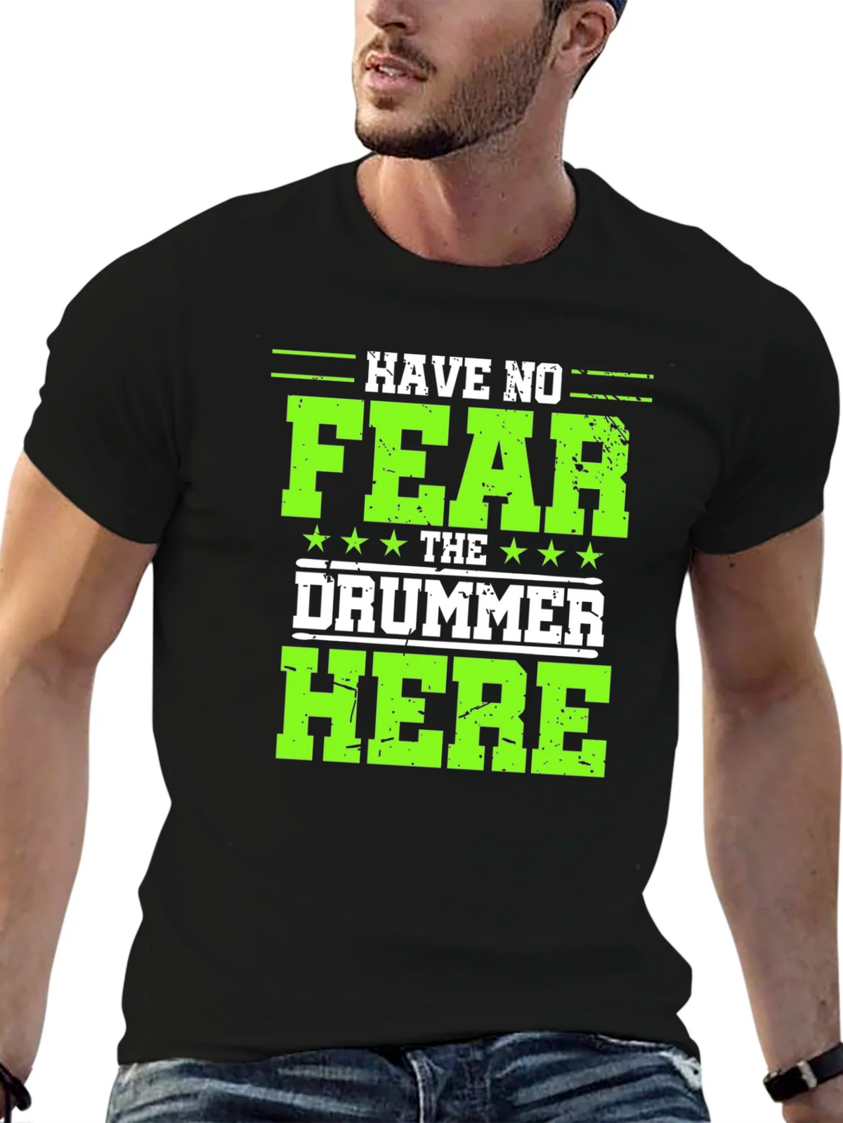 Have No Fear The Drummer Here Black T-Shirt product image 6