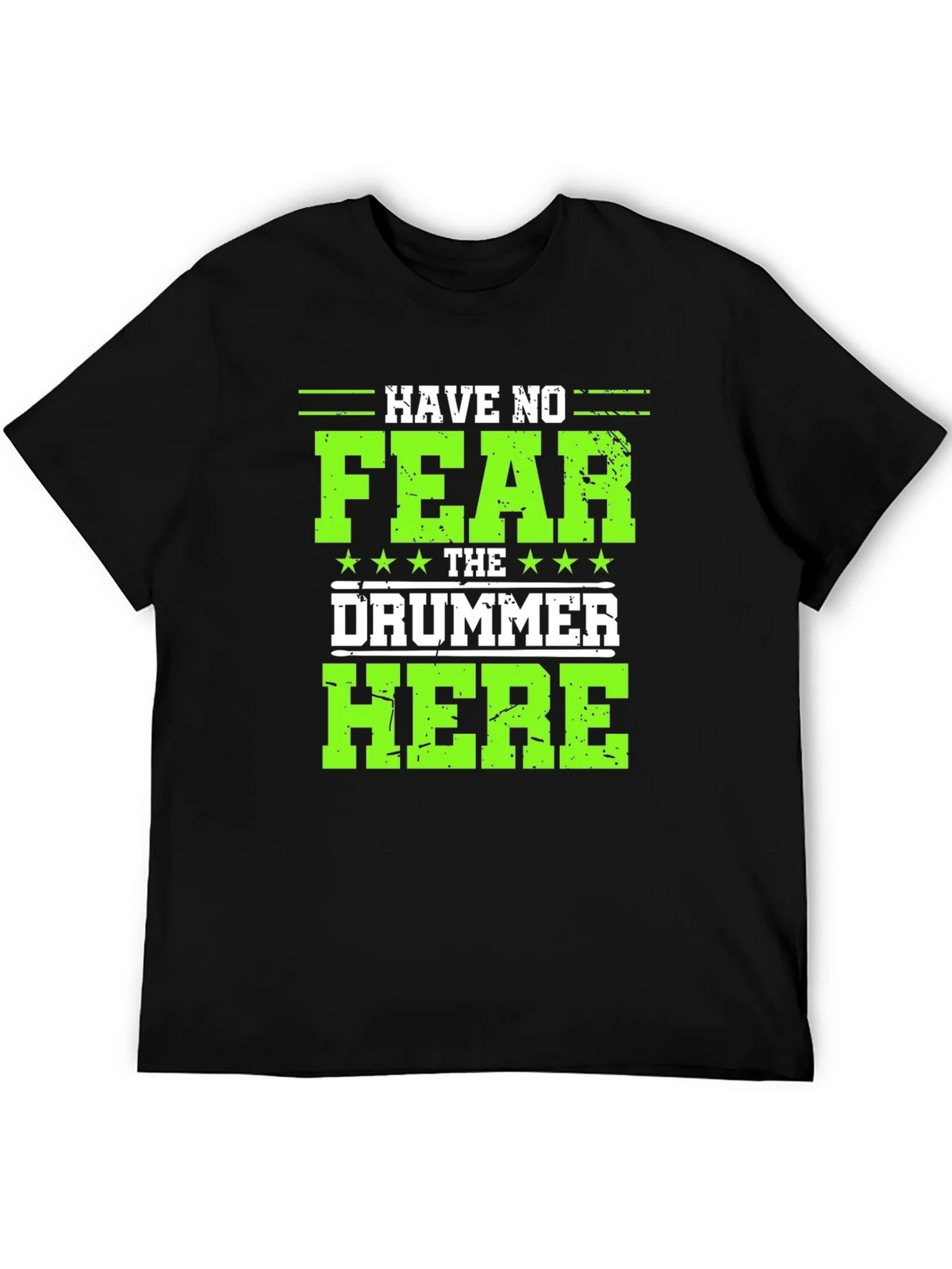 Have No Fear The Drummer Here Black T-Shirt product image 5