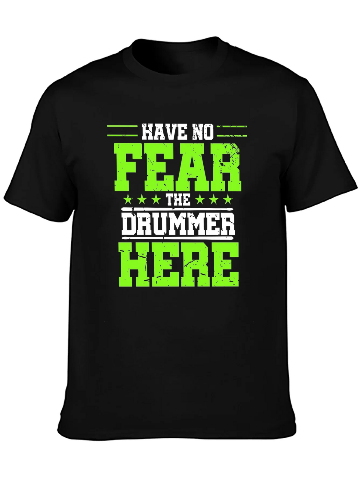 Have No Fear The Drummer Here Black T-Shirt product image 3