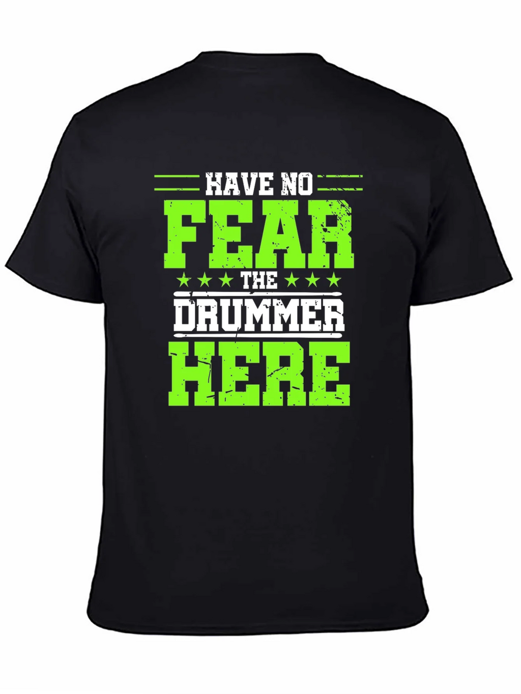Have No Fear The Drummer Here Black T-Shirt product image 4