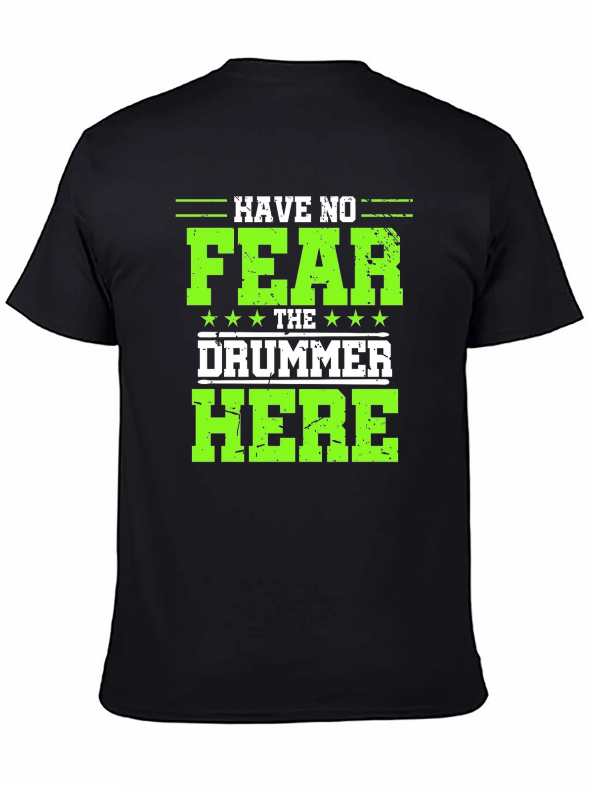 Have No Fear The Drummer Here Black T-Shirt product image 4