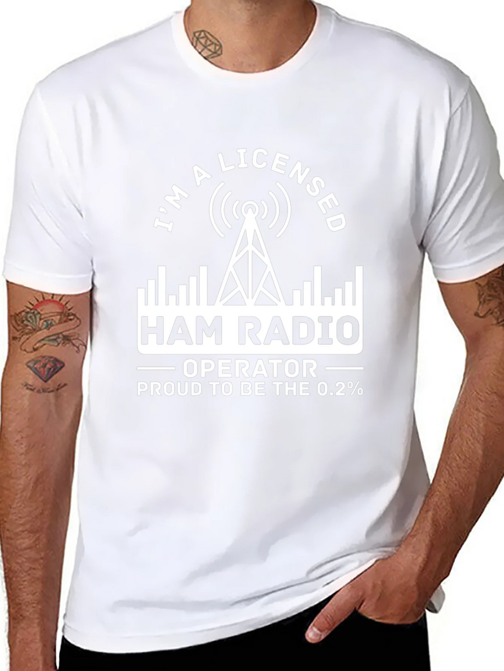 Licensed Ham Radio Operator T-Shirt Proud 0.2 Percent product image 4