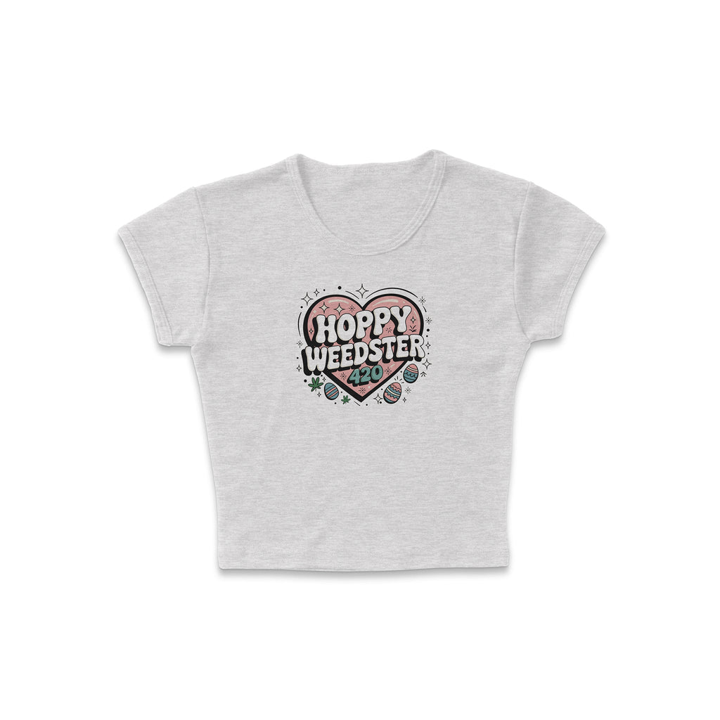 420 Weedster Heart Micro Rib Baby Tee product image 5