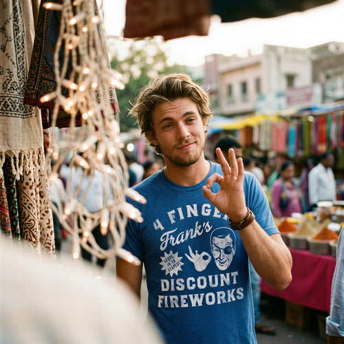 4 Finger Franks Discount Fireworks Men's T Shirt product image 2