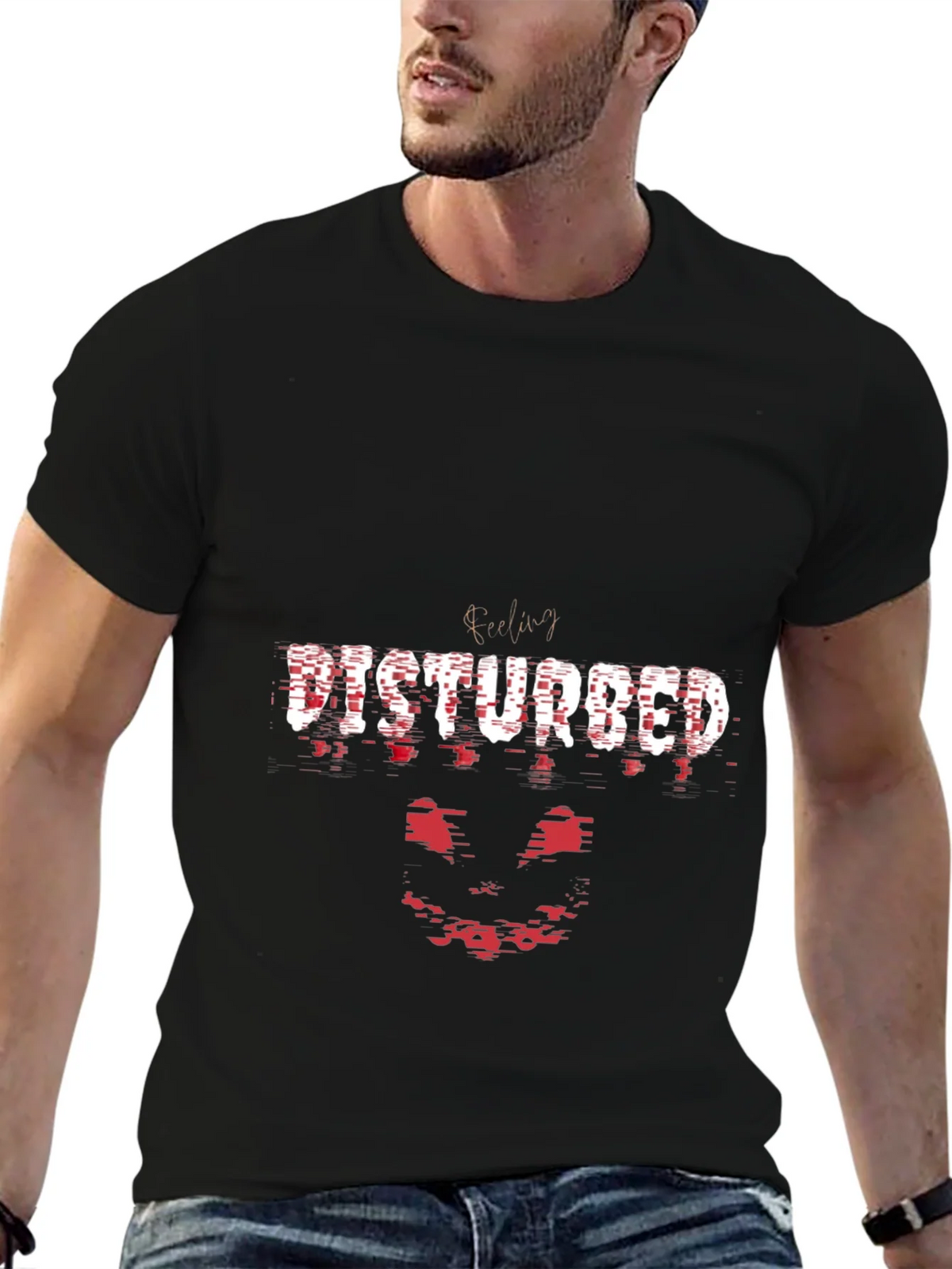 Disturbed Band Tee - Graphic Print Black T-Shirt product image 5