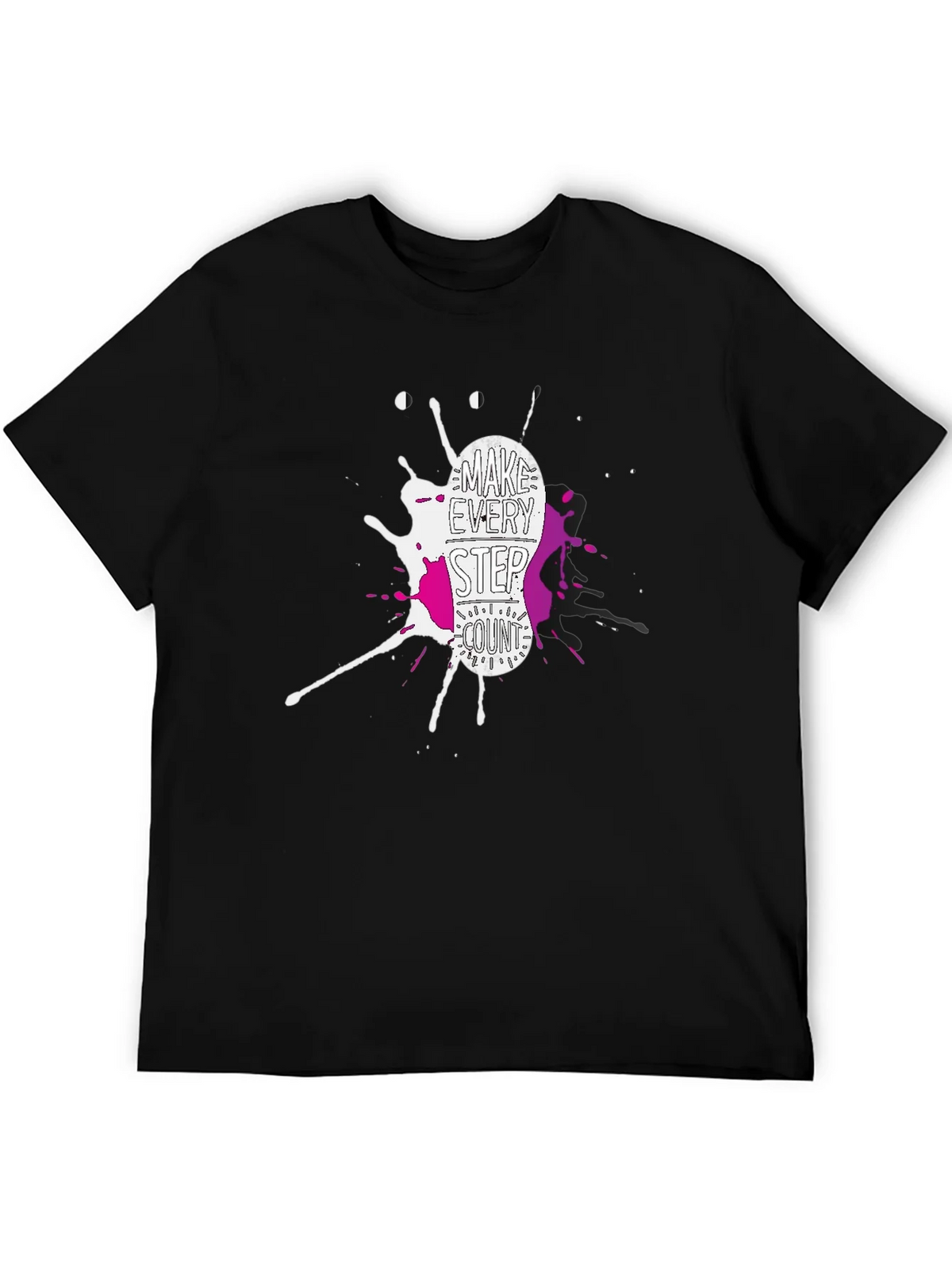 Make Every Step Count Graphic T-Shirt - Black product image 5