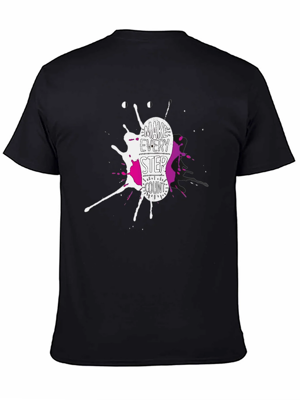 Make Every Step Count Graphic T-Shirt - Black product image 4
