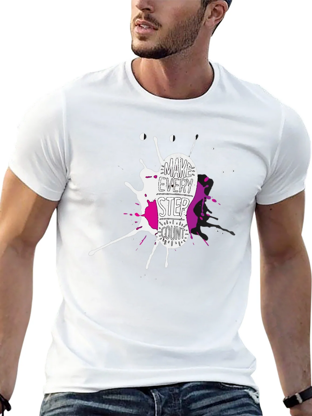 Make Every Step Count Graphic T-Shirt - Black product image 12