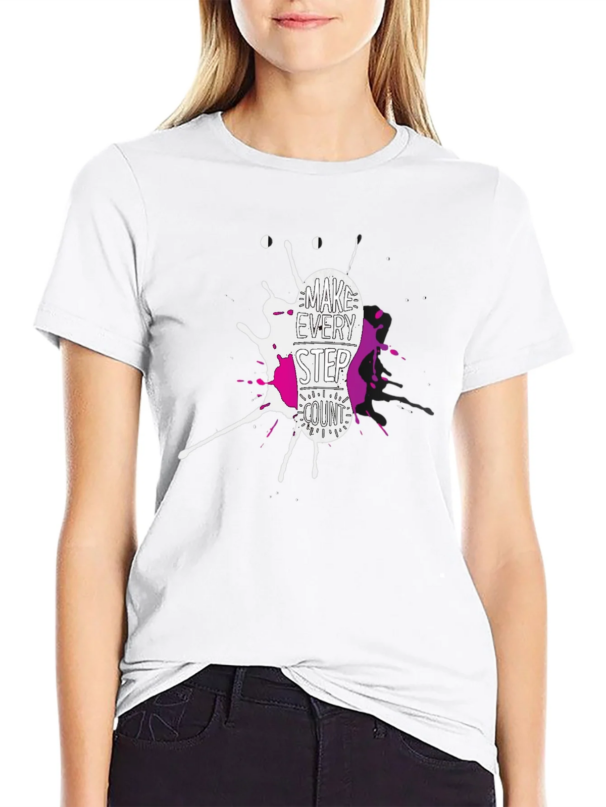 Make Every Step Count Graphic T-Shirt - Black product image 8