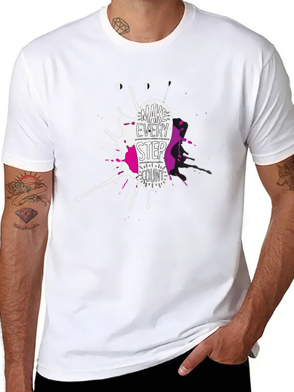 Make Every Step Count Graphic T-Shirt - Black product image 7
