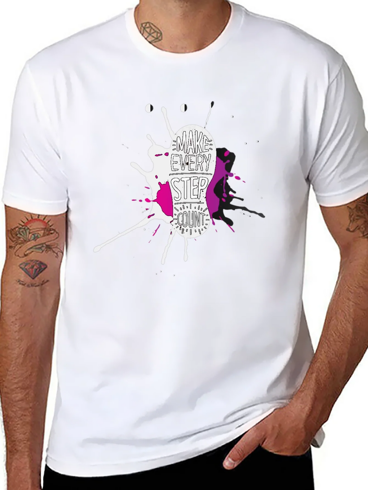 Make Every Step Count Graphic T-Shirt - Black product image 7